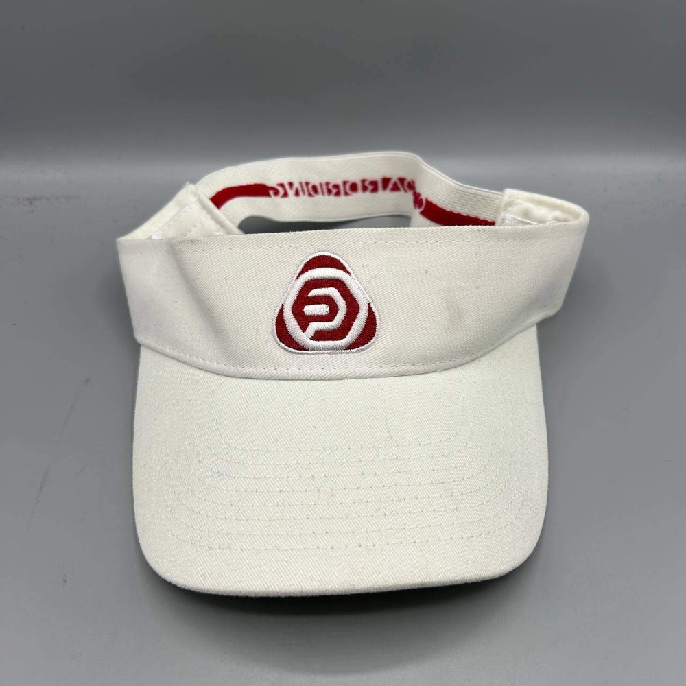 OP Board Riding Visor Hat Men White Embroidered Stretch Fitted Back Cap Cotton